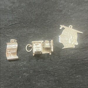 Sterling Silver Graduation Charms Set